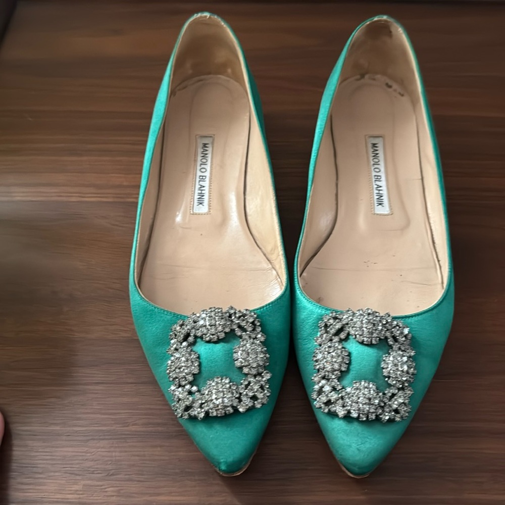 Damaged Manolo Blahnik Hangisi Flats
